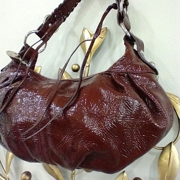 FRANCESCO BIASIA PRUNE PATENT BAG